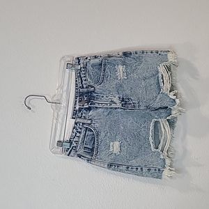 NWT BP. Acid wash high rise shorts raw hem size 27